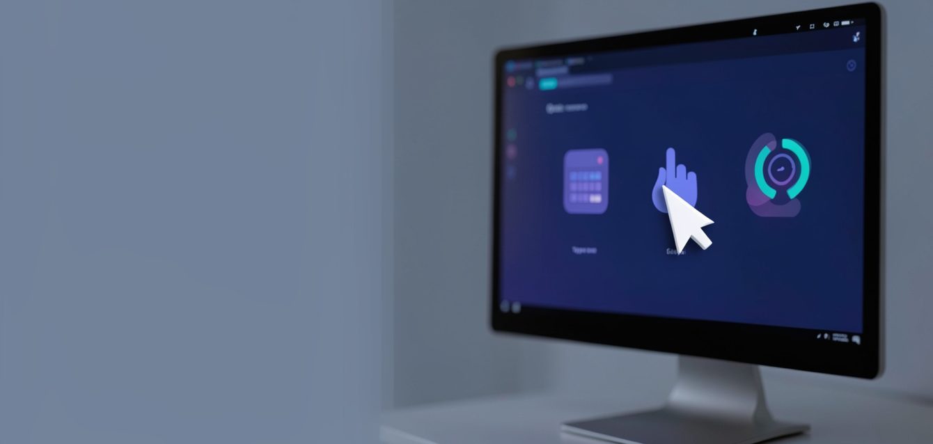 Computer Use Claude 3.5 Sonnet - Click Type Scroll نمایش صفحه کامپیوتر با مکاننمای کلیک و سه نماد کلیک تایپ اسکرول